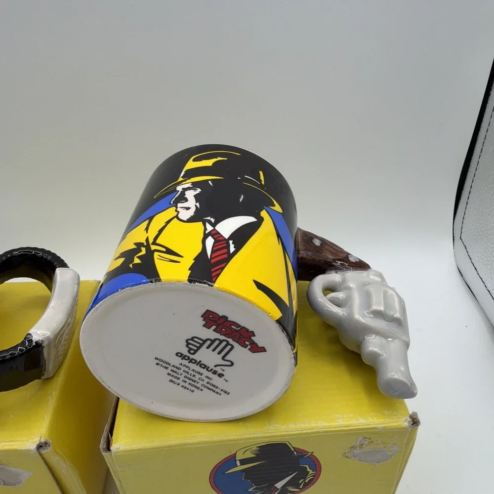DICK TRACY & BREATHLESS  Figural Mugs  Applause 1990  mint in box